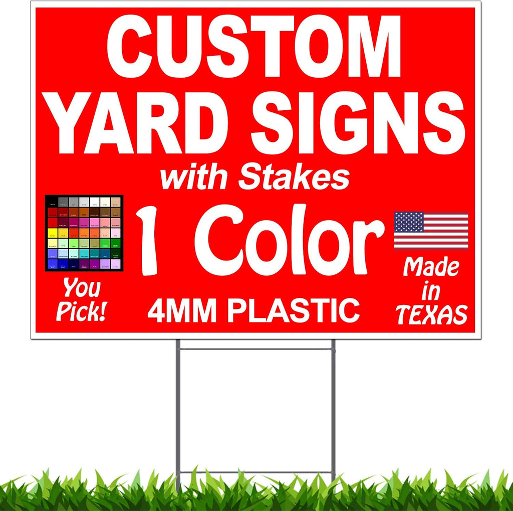 Heavy Duty Yard Signs with H-Stakes I925