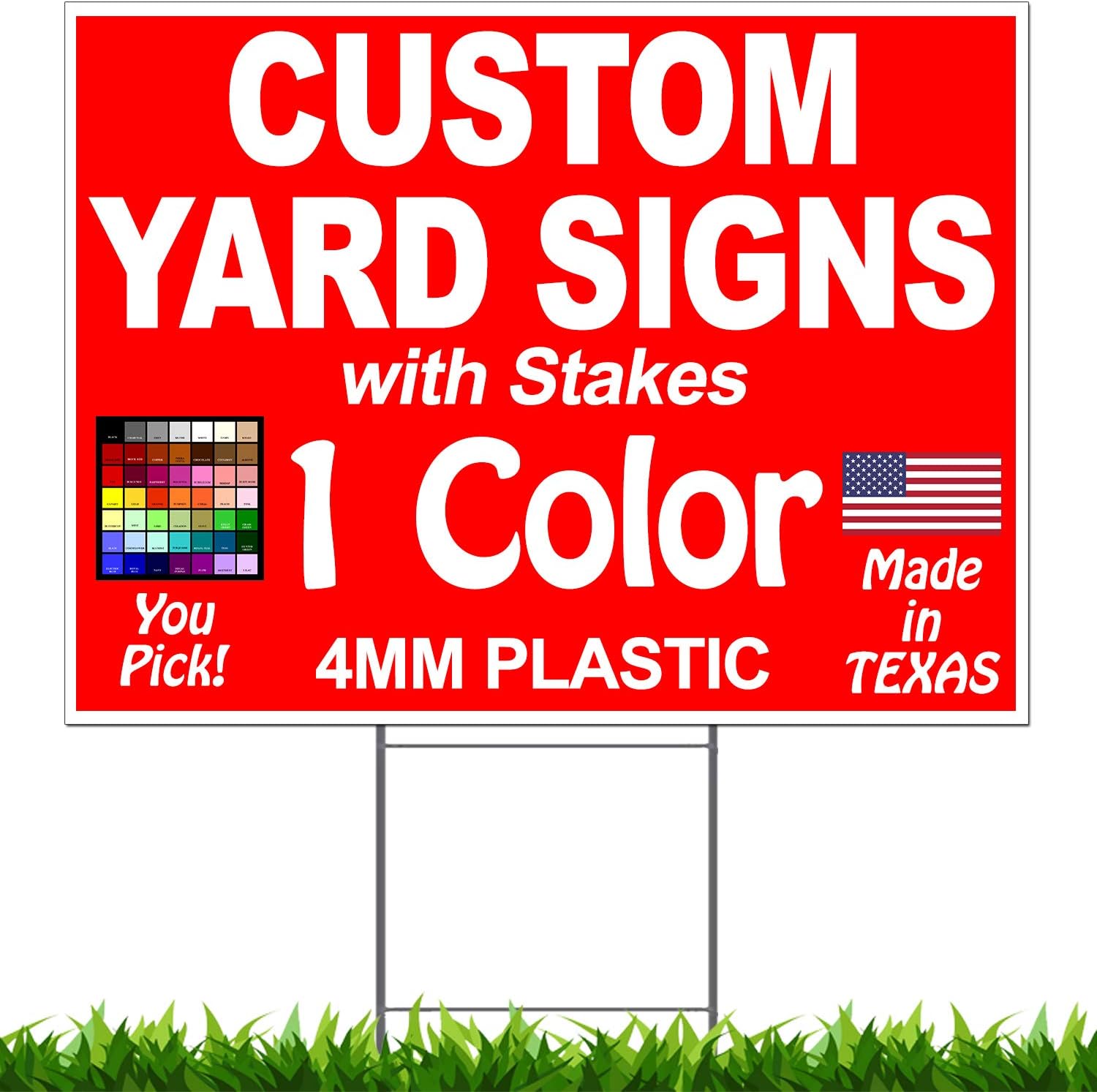 Heavy Duty Yard Signs with H-Stakes I925