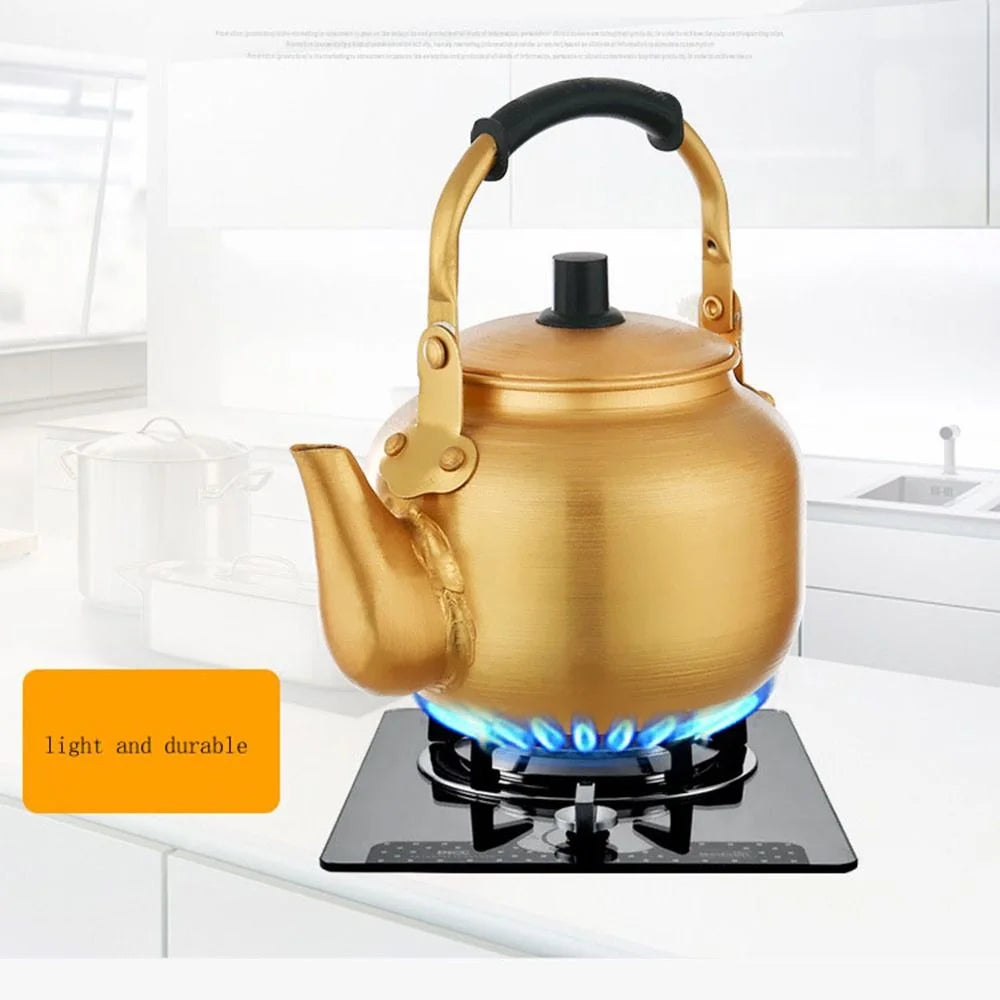 Gold Aluminum Portable Coffee Pot Teapot H628