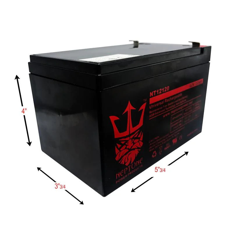 3 Pack 12V 12Ah Replacement Electric Scooter Battery S79788