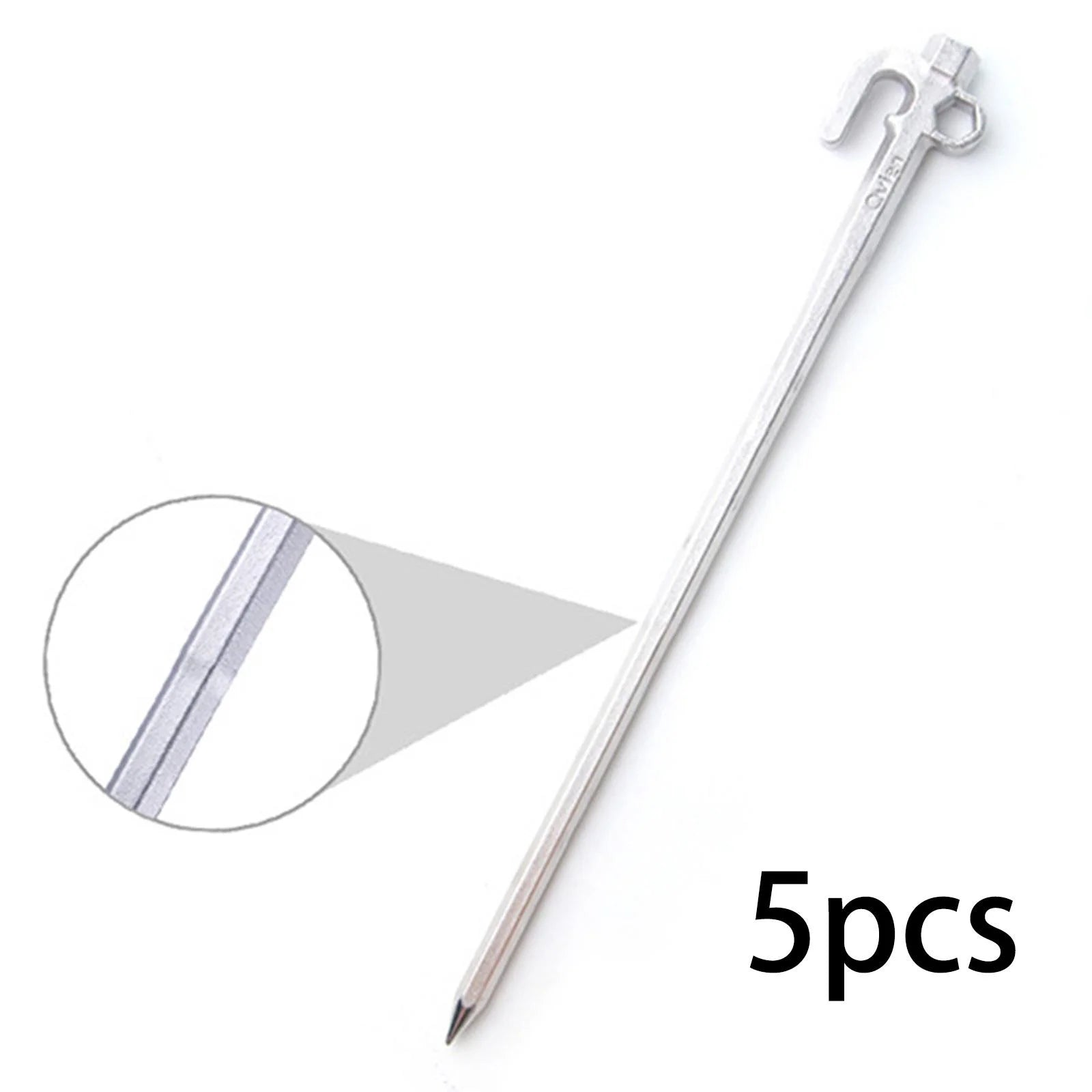 5x Metal Tent Stakes Steel Camping Ground Stakes 20cm D256