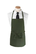 Hunter Green Three Pocket Bib Apron - 12 Count X76382