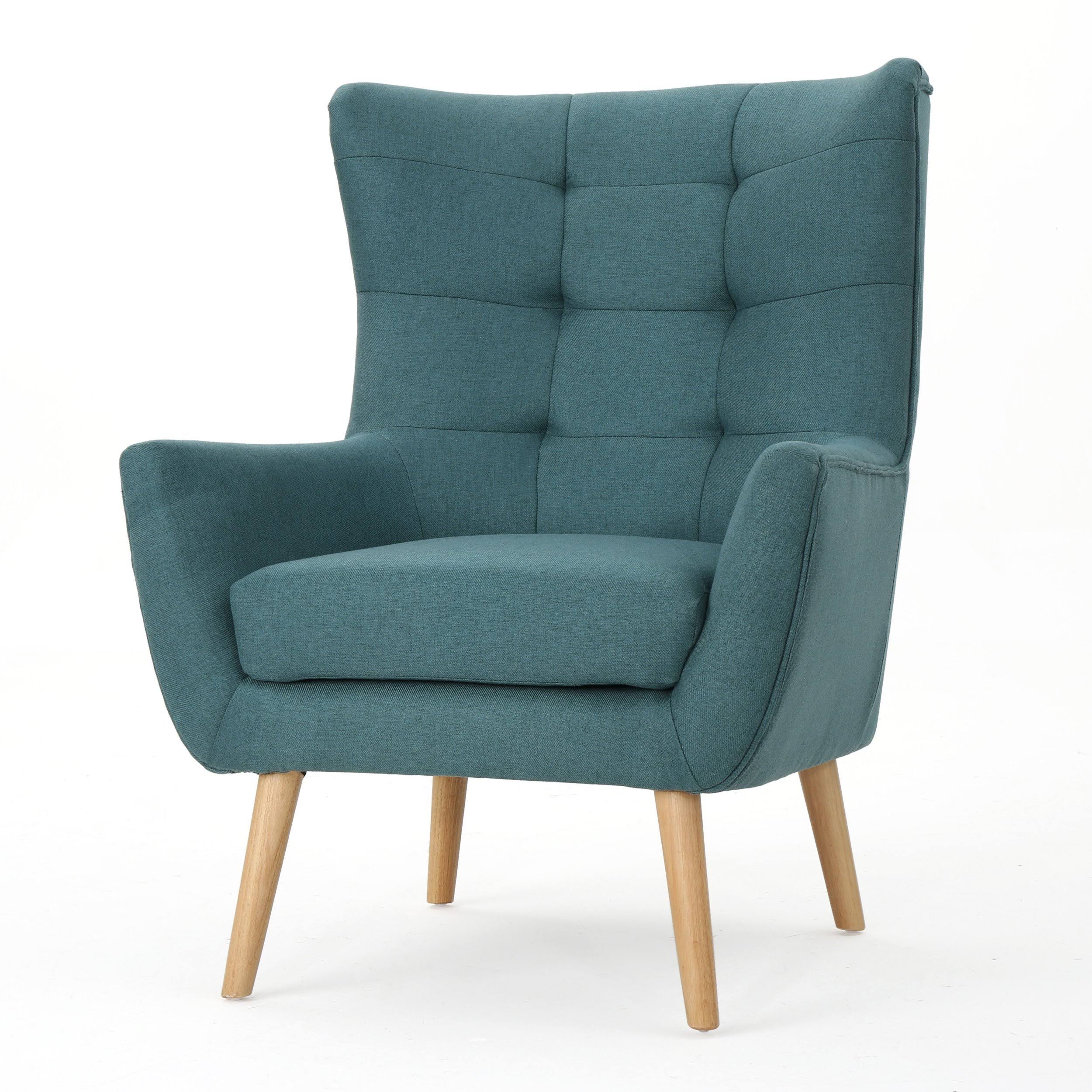Dark Teal Fabric Club Chair X19867
