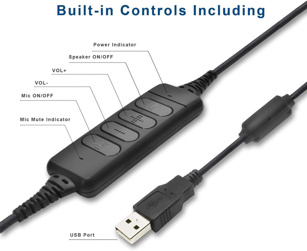 Corded Monaural USB Headset with Noise Cancelling Microphone R642315
