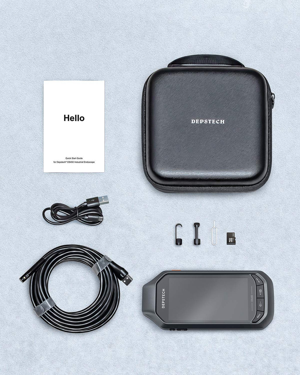 1080P HD Dual Lens Borescope with 16.5FT Semi-Rigid Cable K623