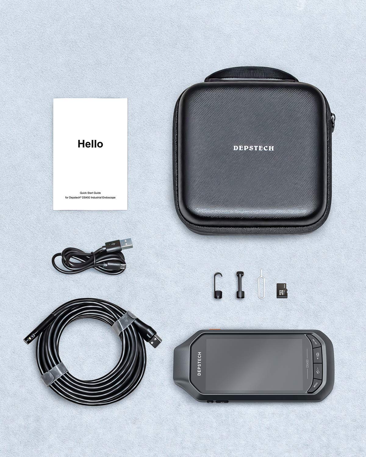 1080P HD Dual Lens Borescope with 16.5FT Semi-Rigid Cable K623