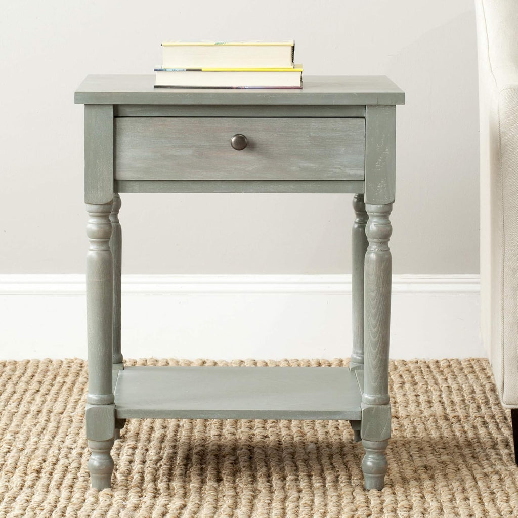 Steel Teal Accent Table X193