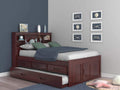 Full Captain's Bed in Merlot Z30007