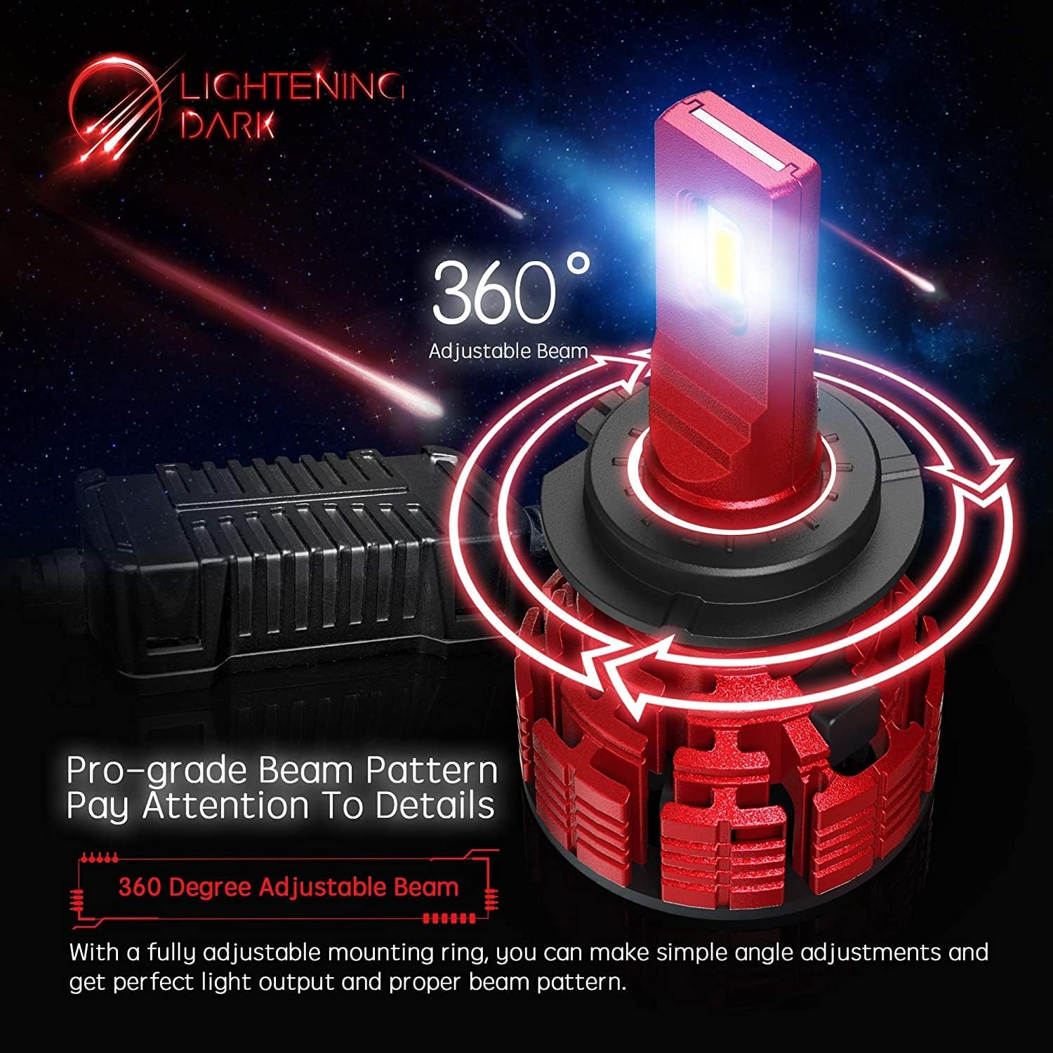 H7 LED Headlight Bulb Conversion Kit 6500K Cool White Pack of 2 A27054