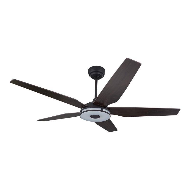 Dark Brown Smart Ceiling Fan with Dimmable LED Light and Remote H57774