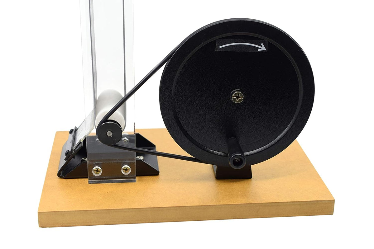 Hand Crank Van De Graaf Generator, 7.5" Dome, 22" Tall C105