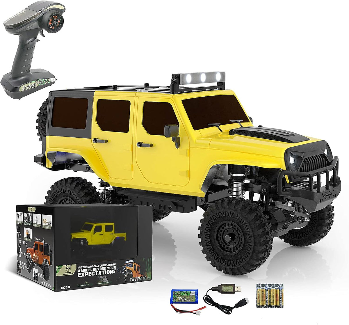 Blue 1/18 4WD RTR Remote Control Rock Crawler J19394