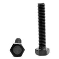 M8 x 1.25 x 40 mm Coarse Thread Hex Cap Screw Alloy Steel Black Oxide Pk 100 A55180
