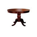Cherry Brown Wooden Table with Round Top and Pedestal Base A67156