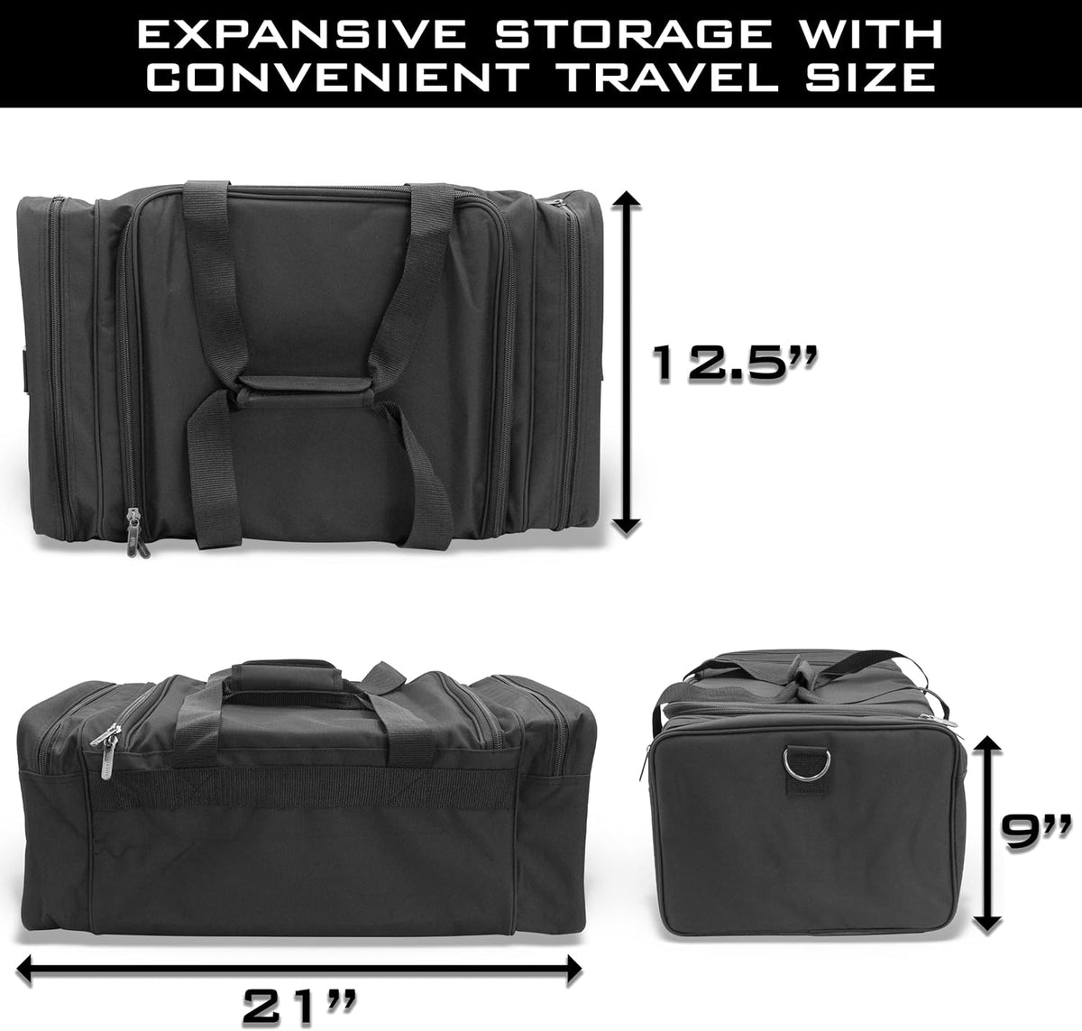 DJ Case Cable File Bag with Padded Walls and Cable Storage Dividers M2598