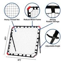 Black Portable Soccer Rebounder Net with Carry Bag G685623