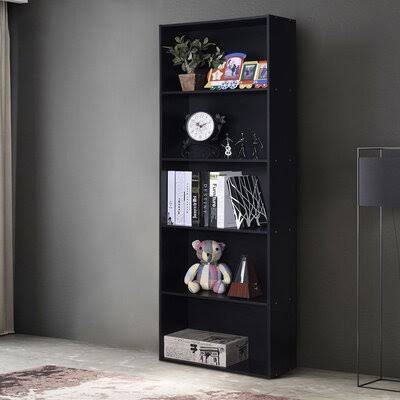 White 5 Shelves Bookcase L997