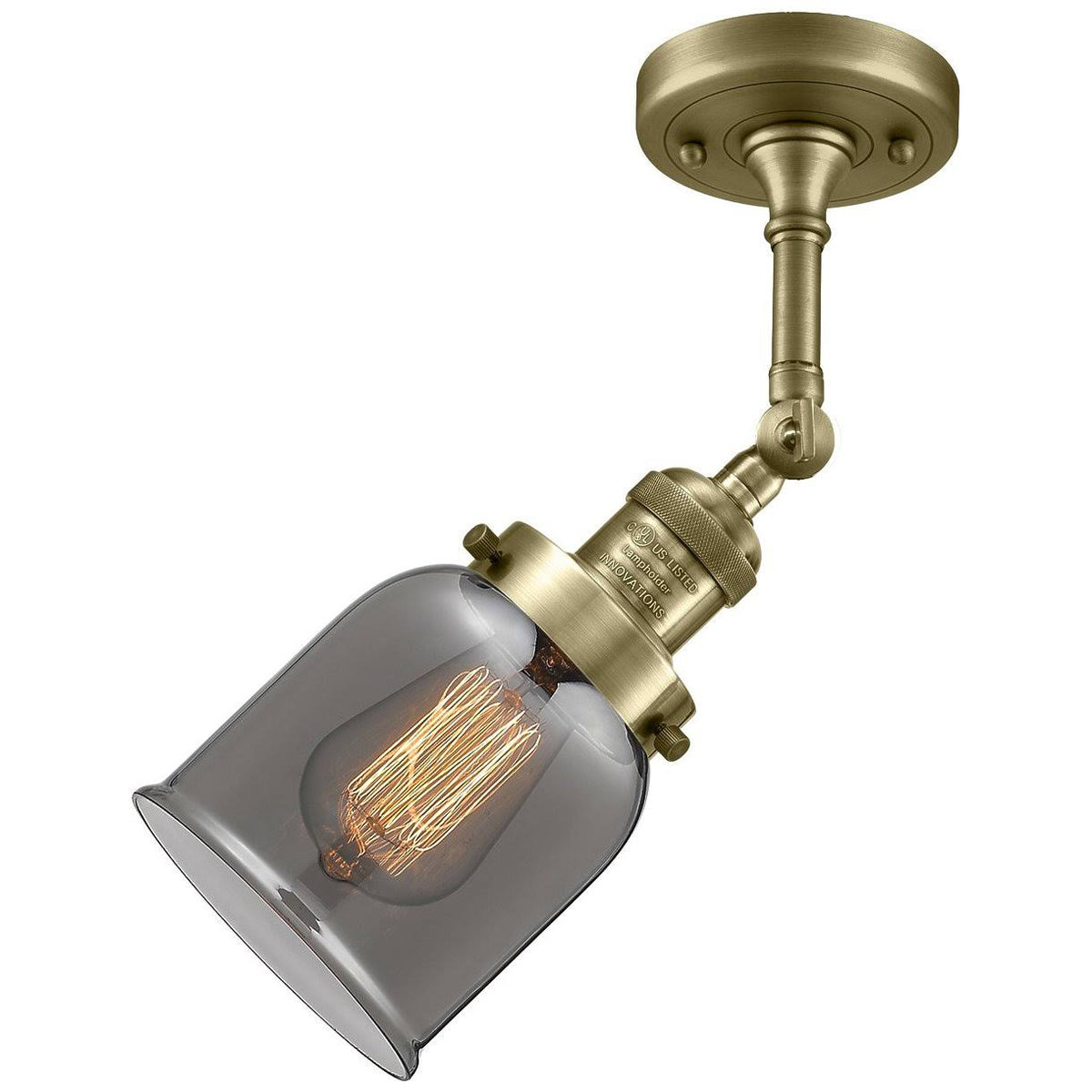 Antique Brass Semi Flush Mount Light K6922