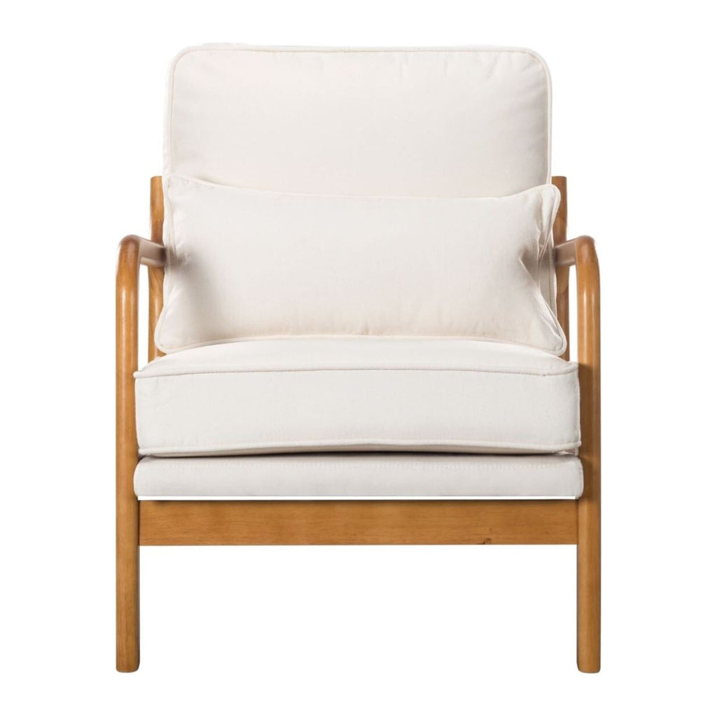 Beige Linen Blend Accent Chair I4043