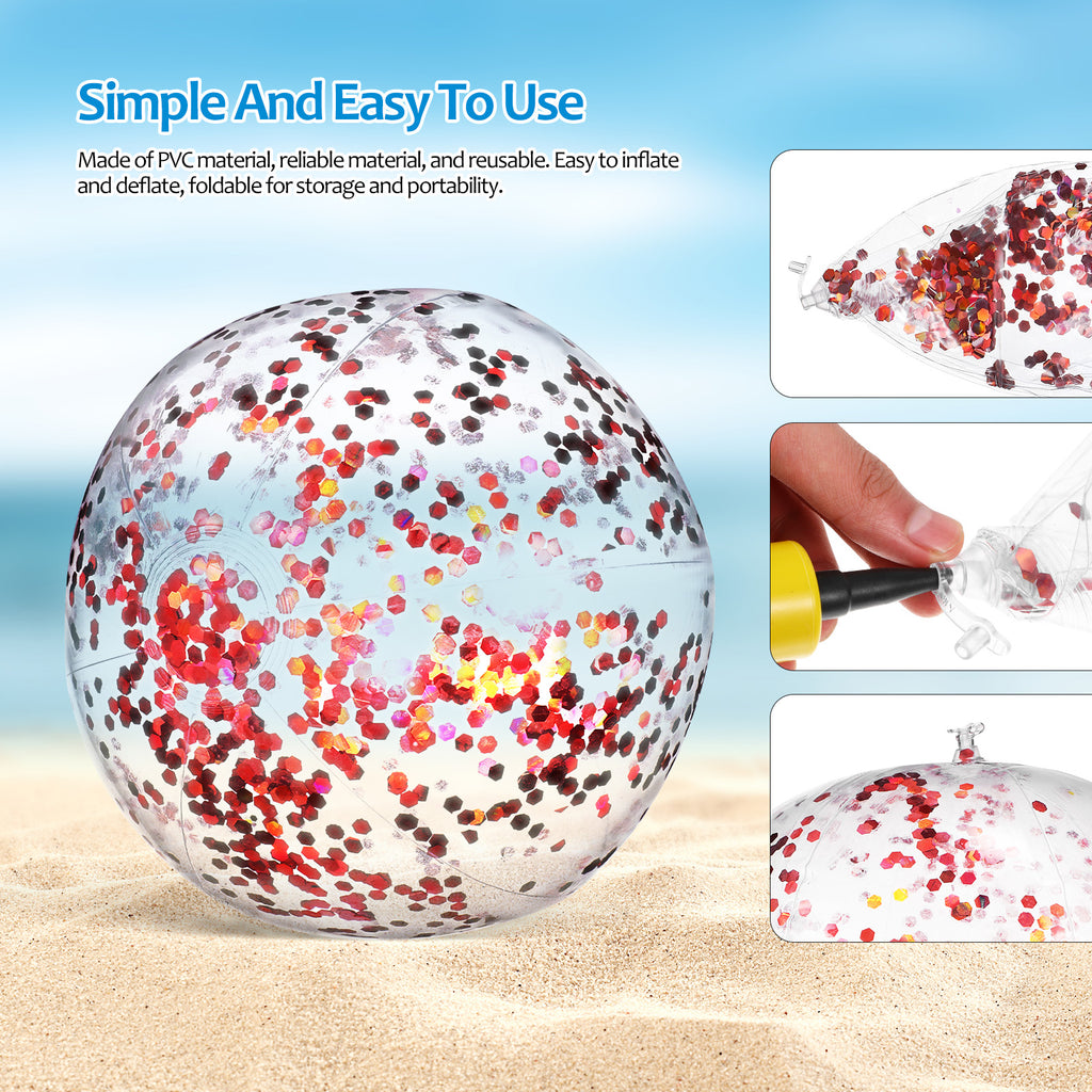 Giant Inflatable Ball Sequin Beach Toy X937