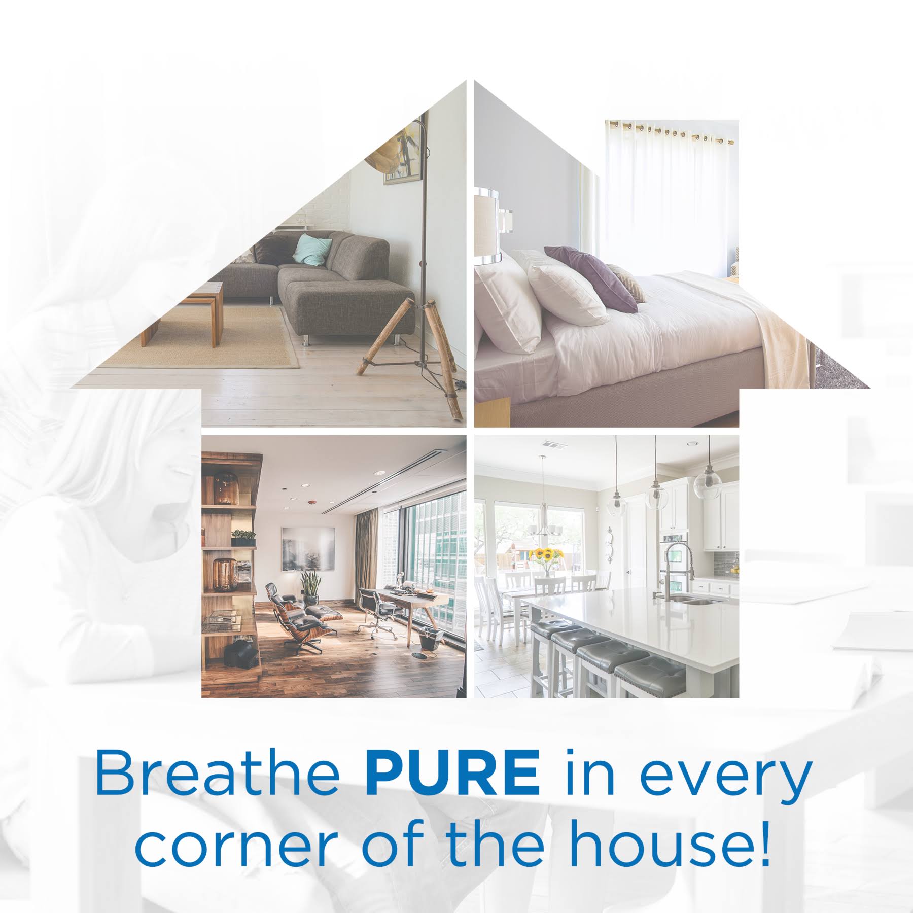 Silver Wall Mounted H13 HEPA Air Purifier Y647