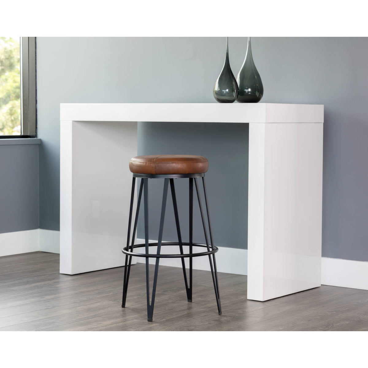 Black Swivel Barstool W36237