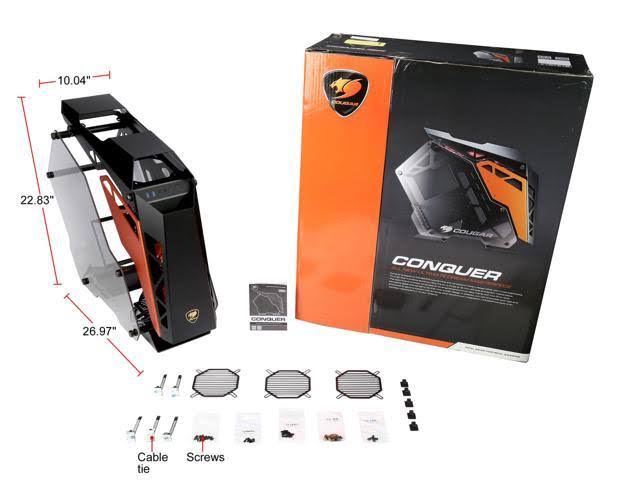 Aluminum ATX Mid Tower Tempered Glass Gaming Case with LED Fan S18338