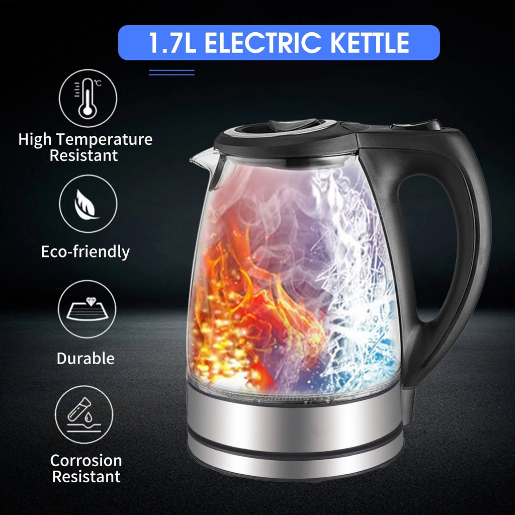 1500W Electric Glass Kettle with Auto Shut-Off S292