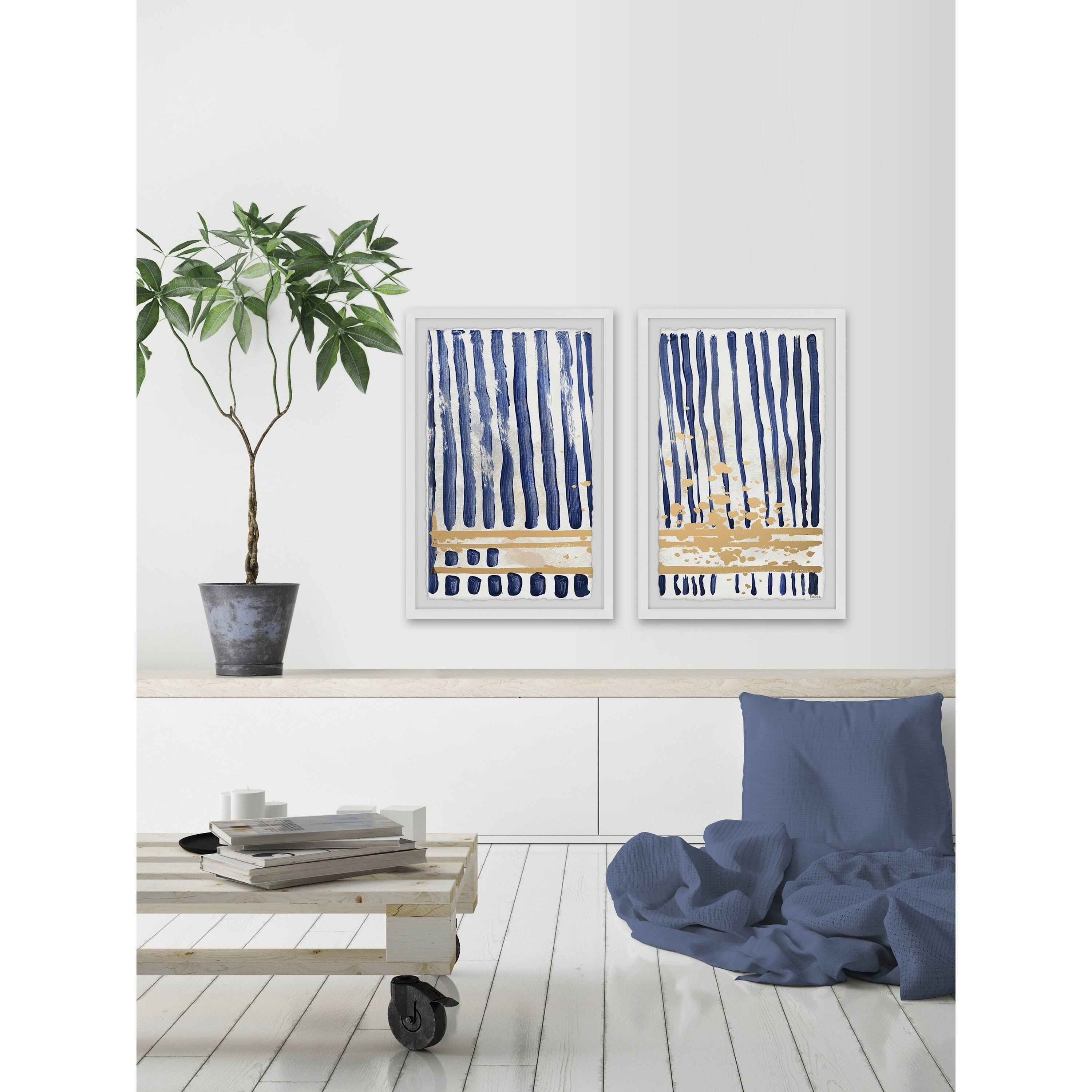 Blue Verticals Diptych, 18 inch x 24 inch D373363