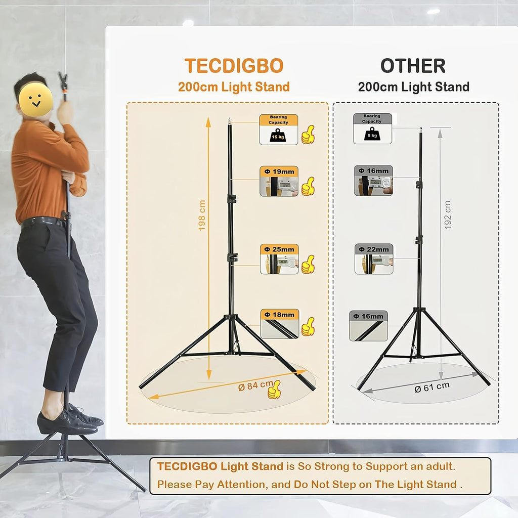 Backdrop Stand 6.5x10ft/2x3m Heavy Duty Background Stand Support System with Carrying Bag B585