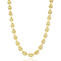 18K Yellow Gold Over Silver 8mm Anchor Chain Necklace 16"-24" F426