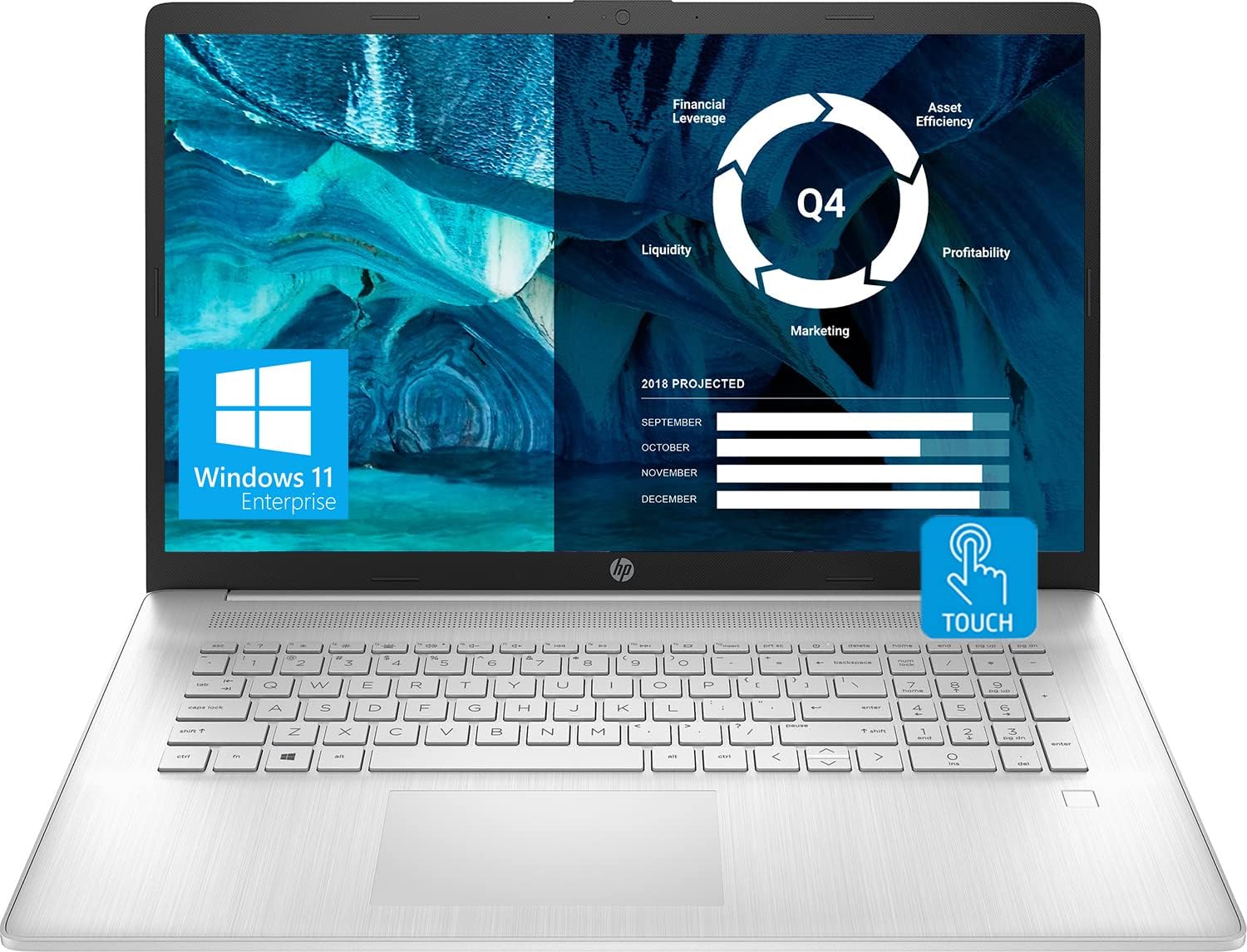 17.3'' HD+ Touchscreen AMD Ryzen 5 16GB RAM 1TB SSD Windows 11 Enterprise Silver Notebook Laptop A310720