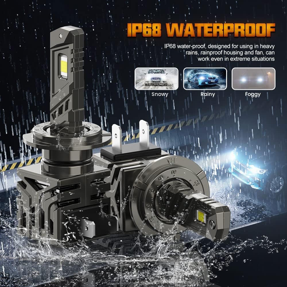 H7 LED Headlight Bulbs 20000LM 110W 6000K Bright White Pack of 2 I5969