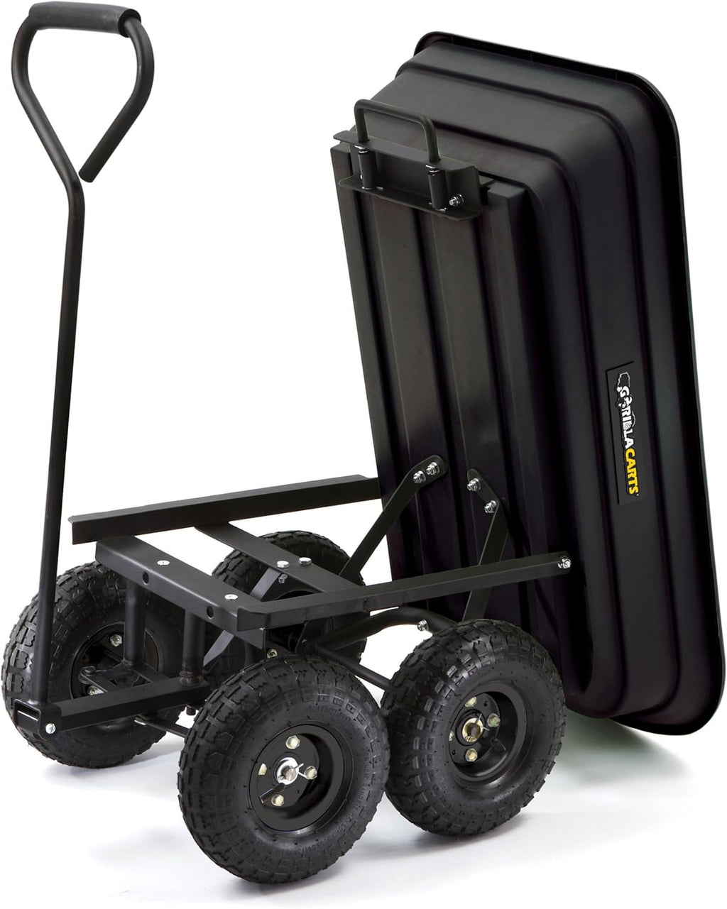 Poly Garden Dump Cart with Steel Frame and 10-Inch Pneumatic Tires U23273