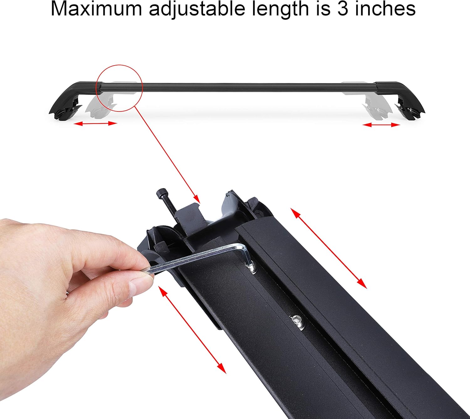 Roof Rack Cross Bars for Hyundai Tucson 2016-2021, Black Matte Aluminum, Pack of 2 J274