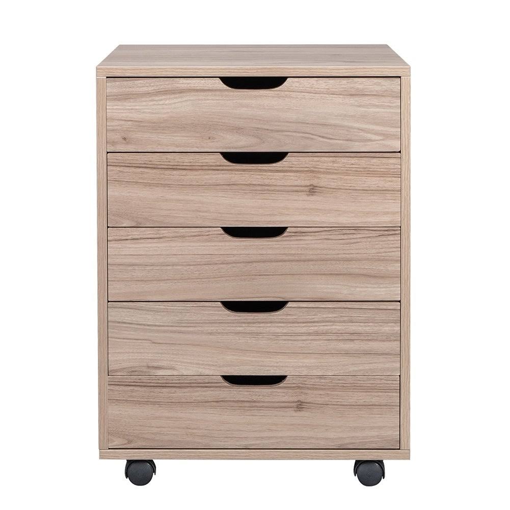 Dark Walnut MDF PVC Wooden File Cabinet D947