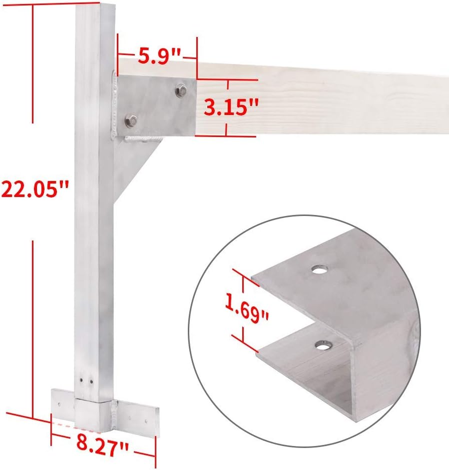 Aluminum Roof Ladder Rack Bracket for Trailers Z690292