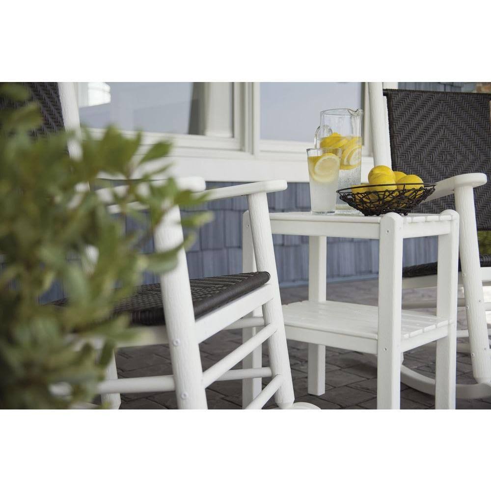 White/Tigerwood Woven Rocking Chair E598