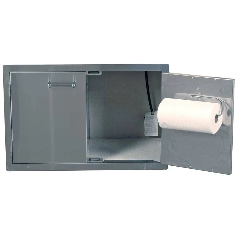 Double Door Grill with Towel Rack I48818