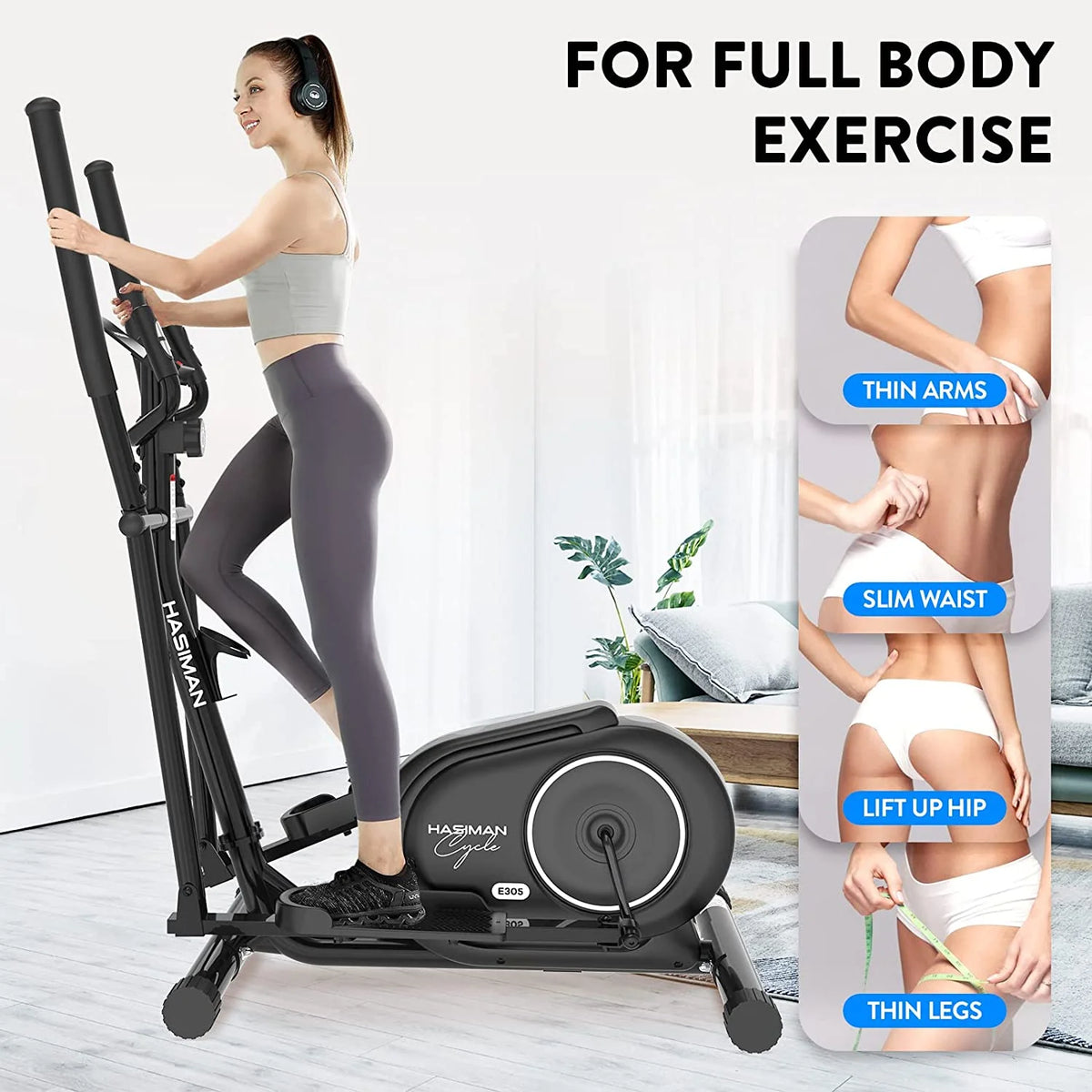 Magnetic Elliptical Exercise Machine with Pulse Rate Grips I69704