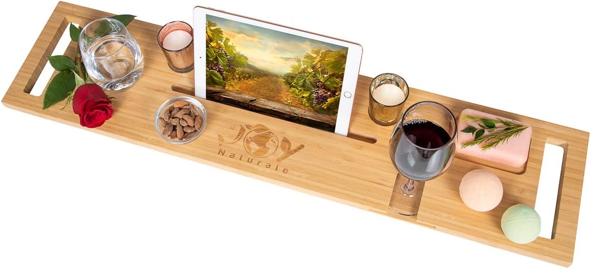 Bamboo Bathtub Caddy Tray, Pack of 2 D998