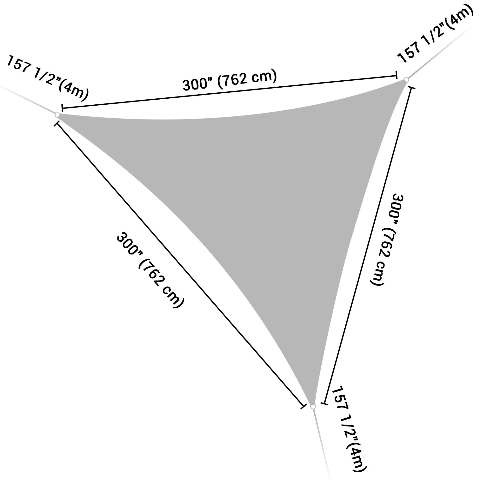 Off White Triangle Sun Shade Sail Canopy R4335
