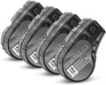 4-Pack Black on White Vinyl Label Tape E49599