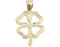 14K Gold Four Leaf Clover Charm P924637