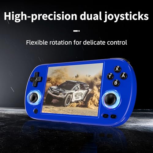 Black 4-inch IPS Screen Retro Handheld Game Console with 64G TF Card and 3200mAh Battery T721