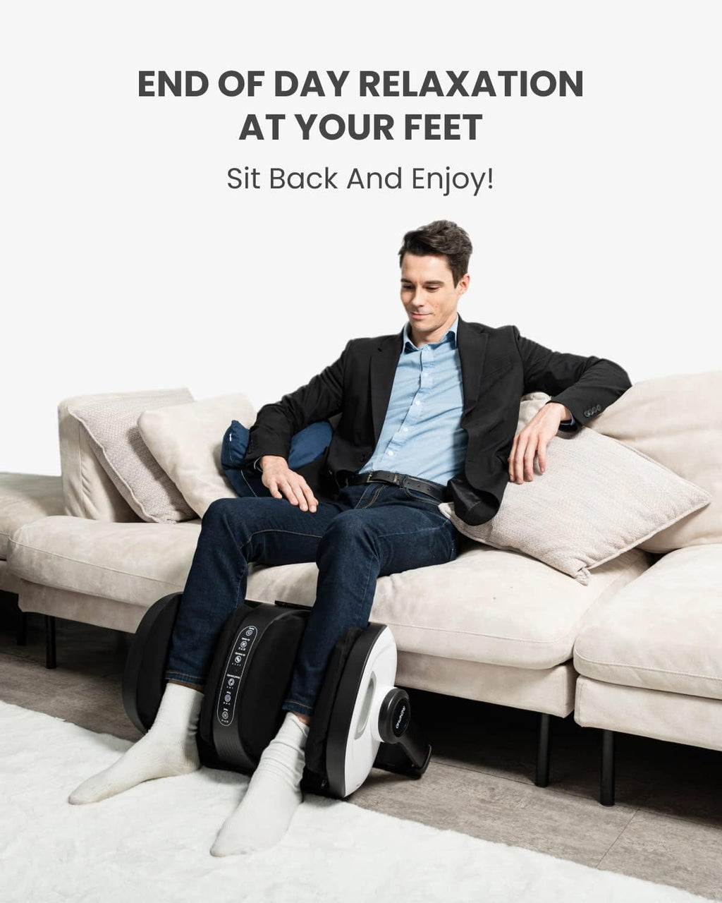 Shiatsu Foot and Calf Massager with Heat and Remote T639859