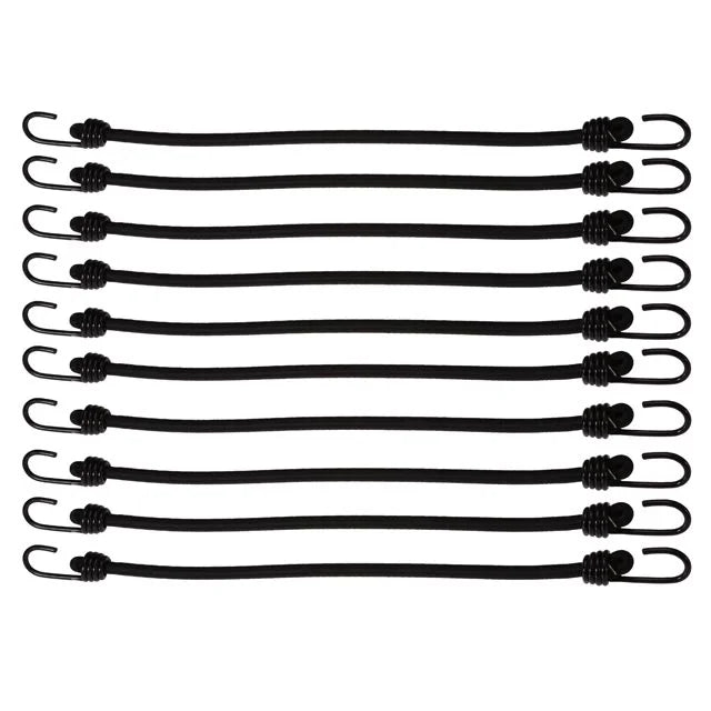 Black Bungee Cords (bundle of 10) D88013