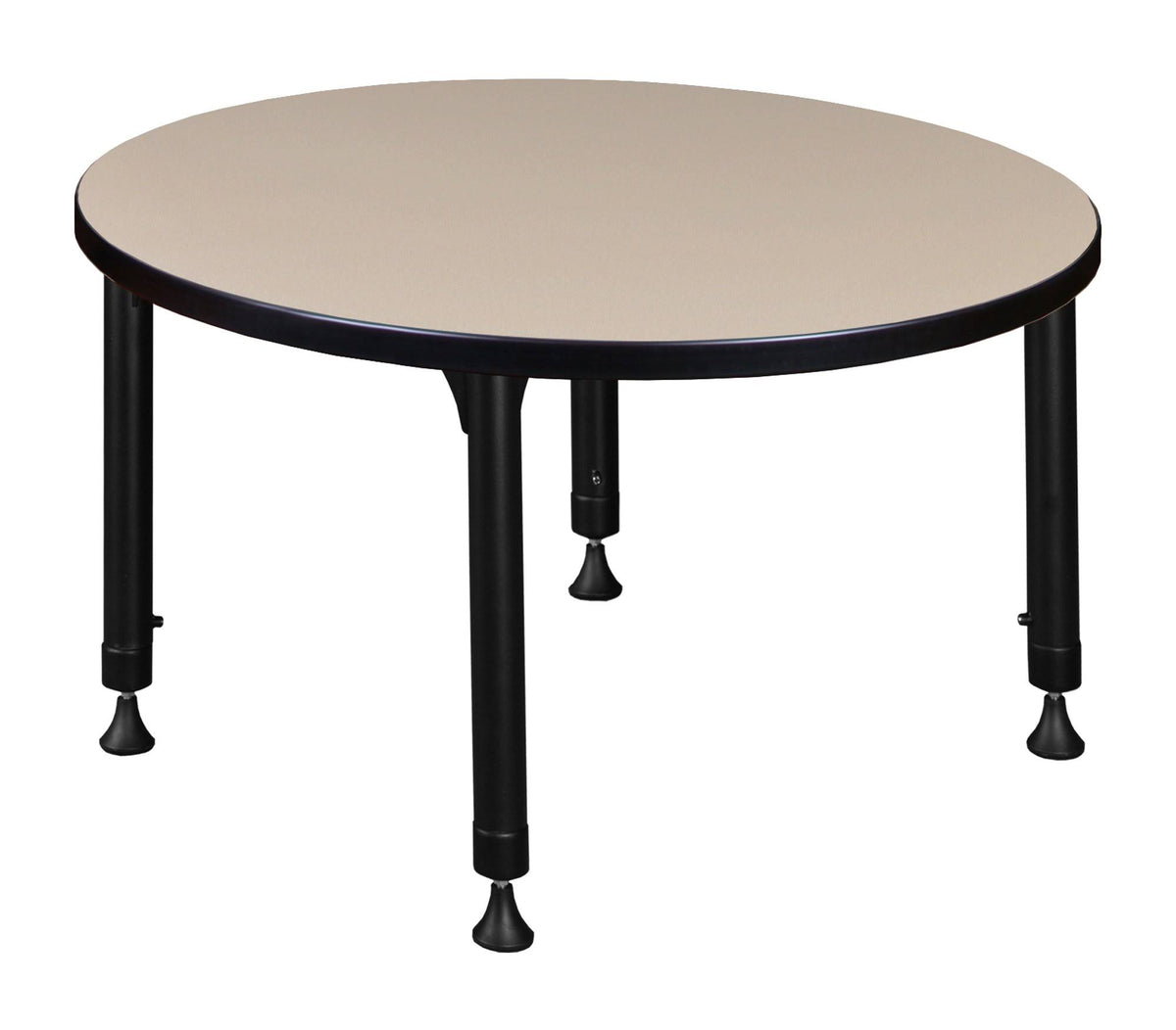 Mahogany Round Height Adjustable Classroom Table Z284