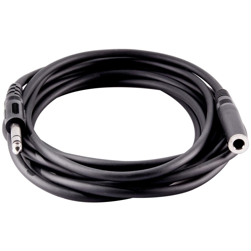2 Pack of 25' Headphone Extender Cable 1/4 TRS Male to 1/4 Female K82364