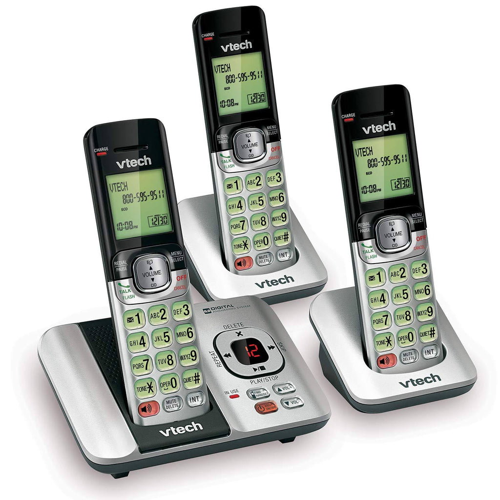 3-Handset Expandable Cordless Phone with Answering System C712